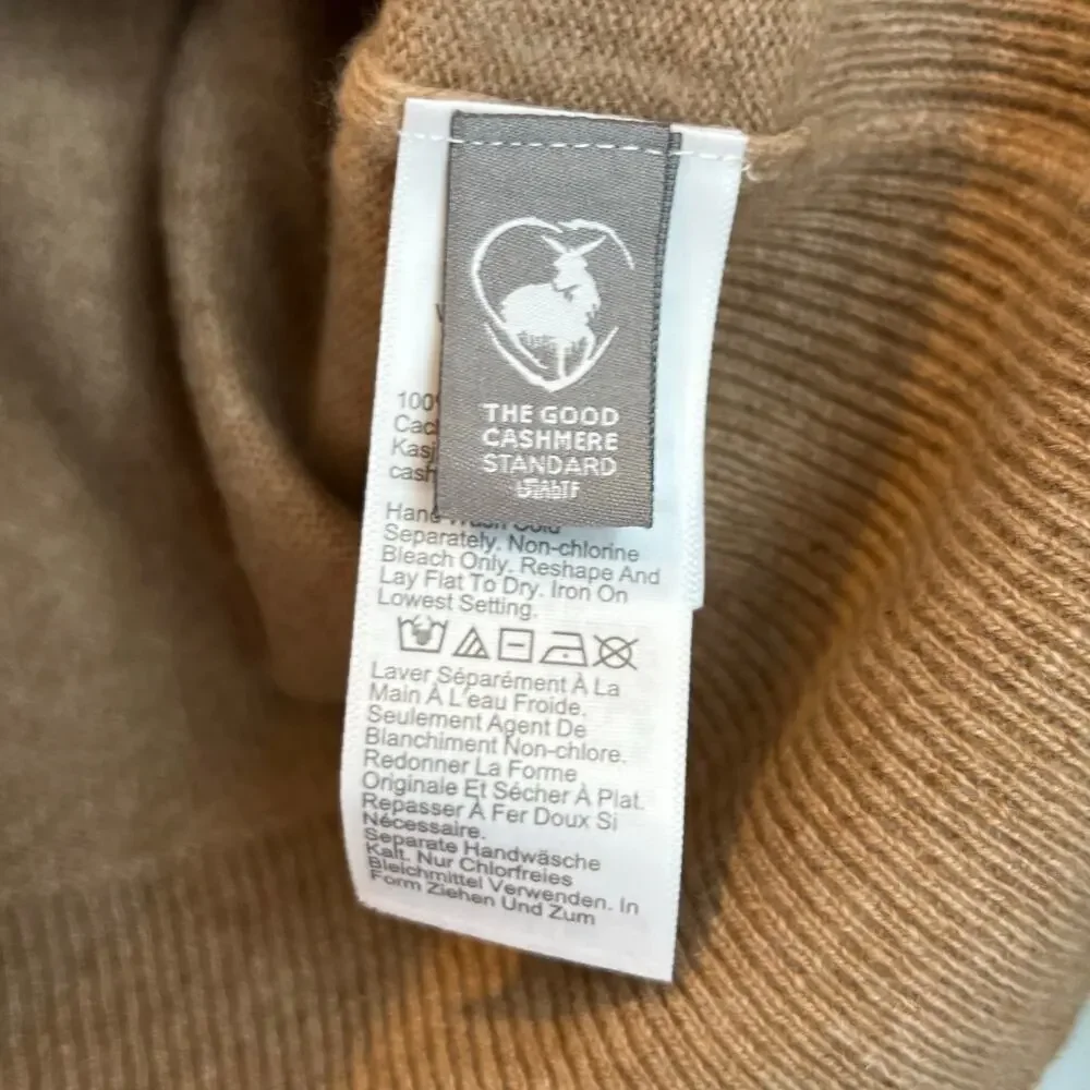 J. Crew Women's Cashmere Classic-Fit Crewneck Sweater Heather Camel Size XS NWT